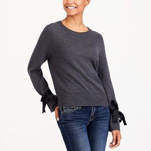 NWT J Crew Bow Sleeve Sweater